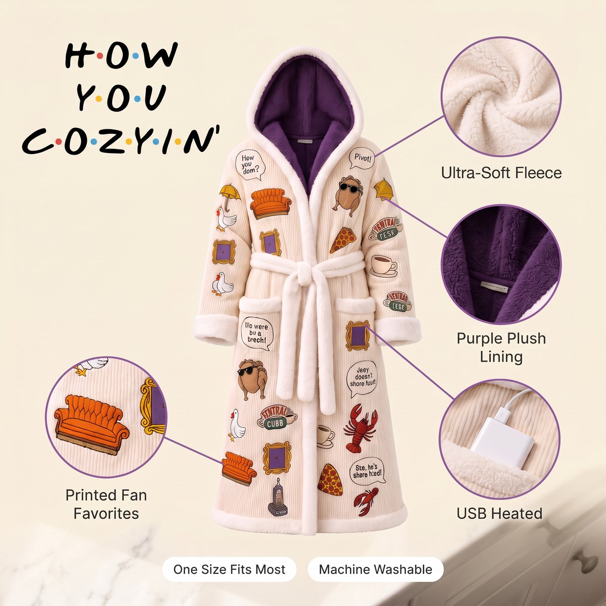 How You Cozyin' heated robe