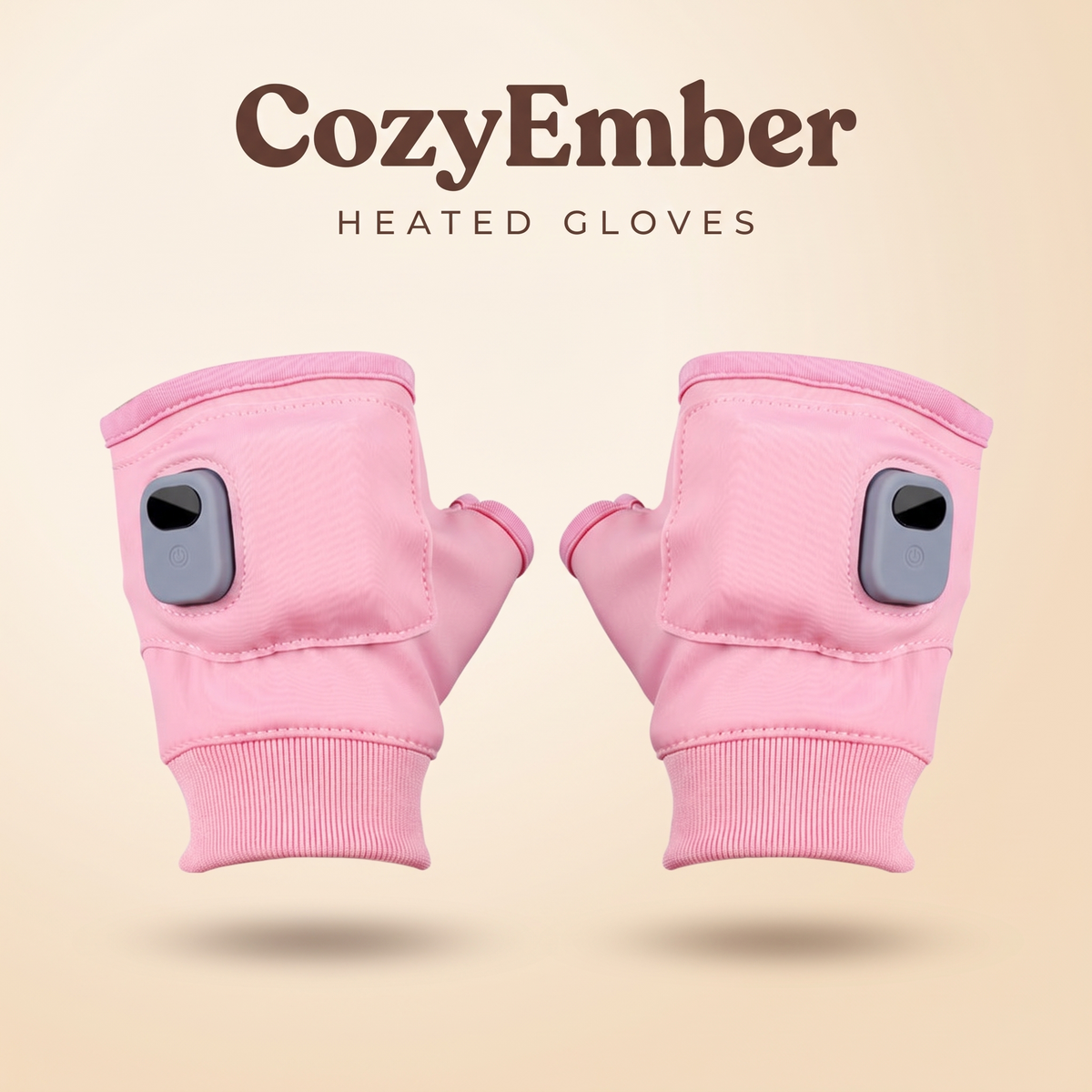 CozyEmber heated gloves in pink